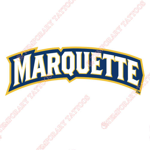 Marquette Golden Eagles Customize Temporary Tattoos Stickers NO.4970